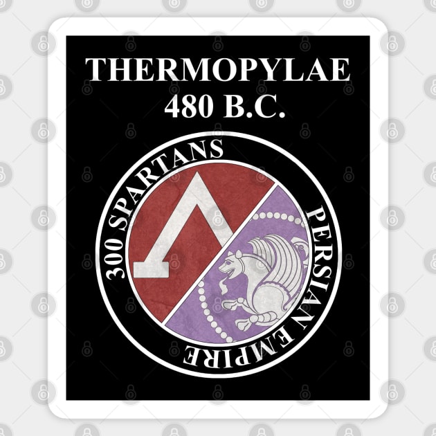 Thermopylae Sparta vs Persia Famous Battle Sticker by AgemaApparel